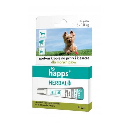 HAPPS Herbal Krople na pchły i kleszcze dla małych psów.jpg