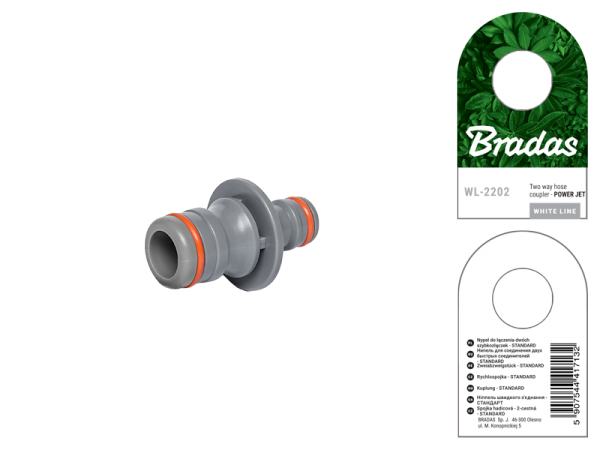 Nypel do łączenia 2 szybkozłączy Power Jet White Line Bradas.png