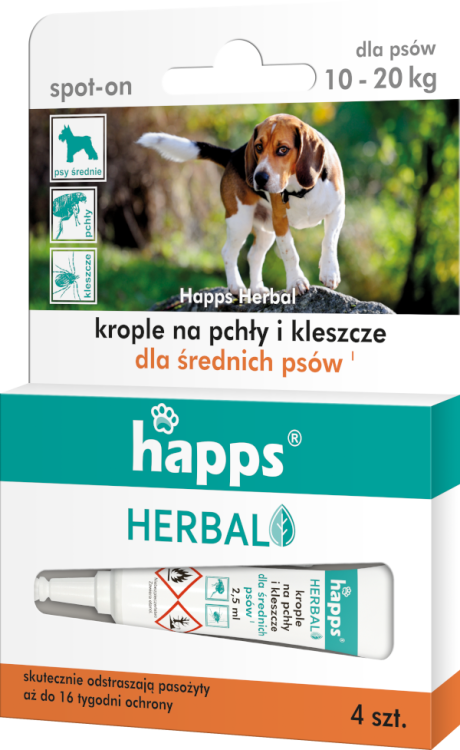 HAPPS Herbal krople na pchły i kleszcze dla średnich psów (4szt).png