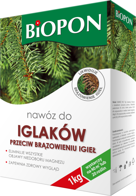 Biopon Nawód do iglaków przeciw brązowieniu igieł  3kg.png