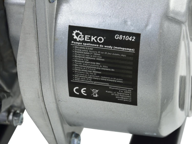 Pompa spalinowa do wody, motopompa 2 Geko baner1.jpg