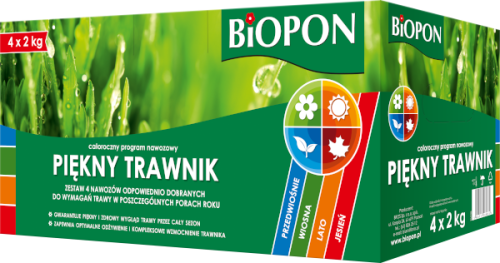 Biopon Piękny trawnik - całoroczny program nawozowy 4x2kg.png