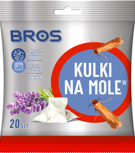 Kulki na mole 120g zapach lawendy Bros.png